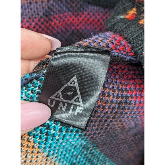 UNIF Knit Cardigan Women Size XS Aztec Pattern Open Front Boho Grunge Y2K Indie - Picture 10 of 10